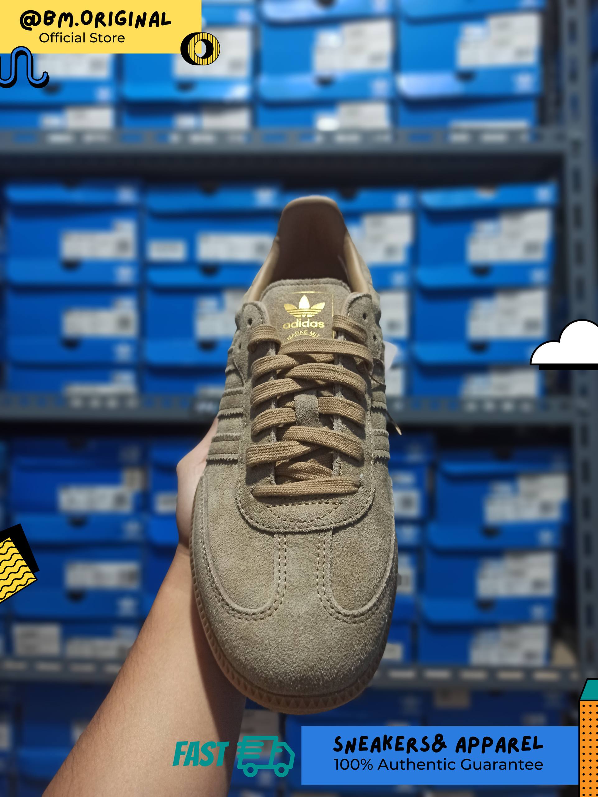 Adidas Samba OG Cardboard Sand Strata Gold Metallic JR0889