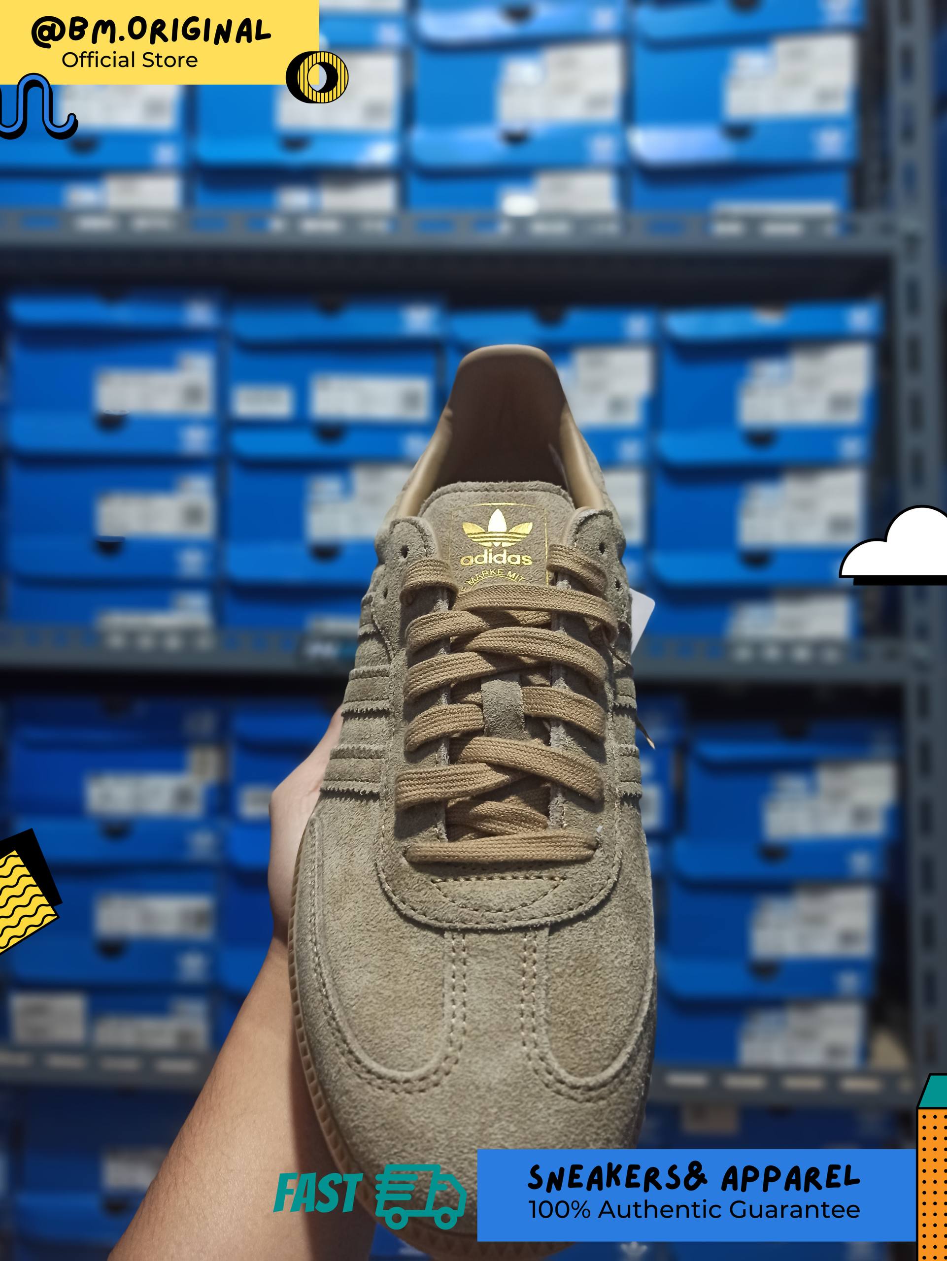 Adidas Samba OG Cardboard Sand Strata Gold Metallic JR0889