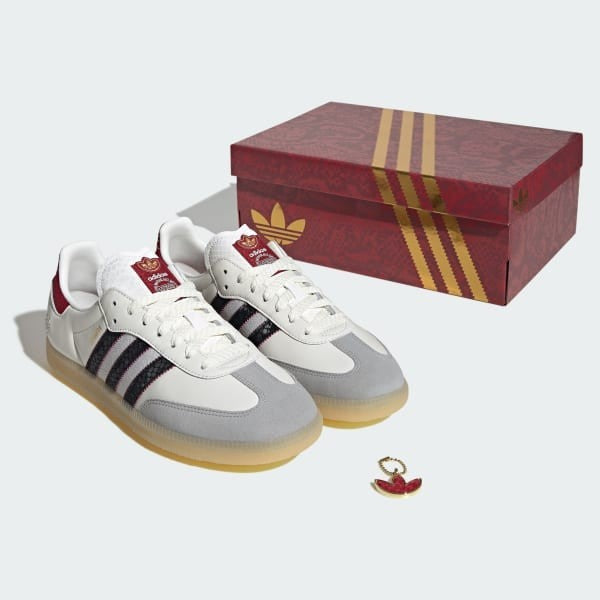 Adidas Samba OG Cloud White Core Black Active Maroon JQ5976