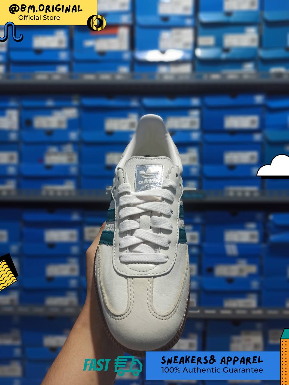 Adidas Samba OG Cloud White Legacy Teal Wonder White IG1963