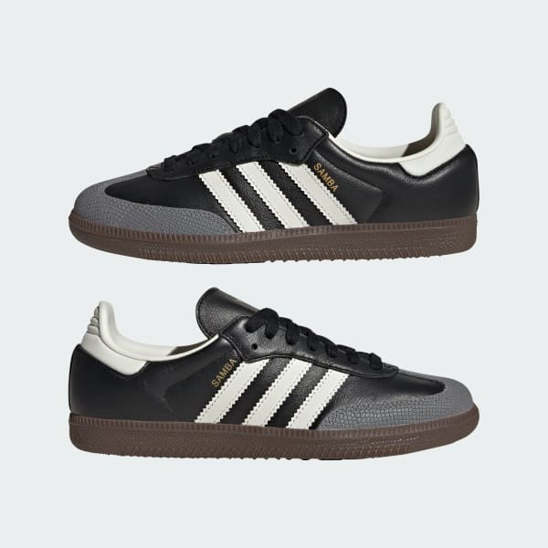 Adidas Samba OG Core Black Off White Gold Metallic JR8165