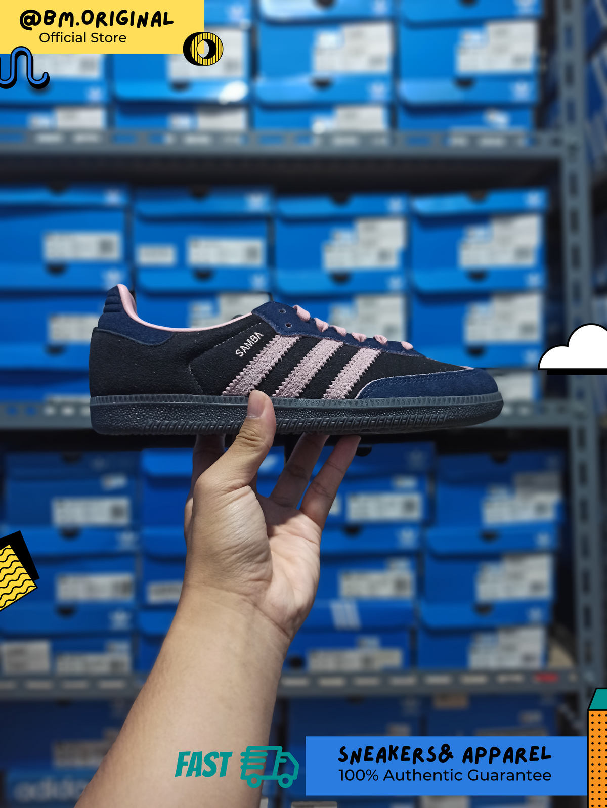 Adidas Samba OG Core Black Wonder Mauve Night Indigo JI2679