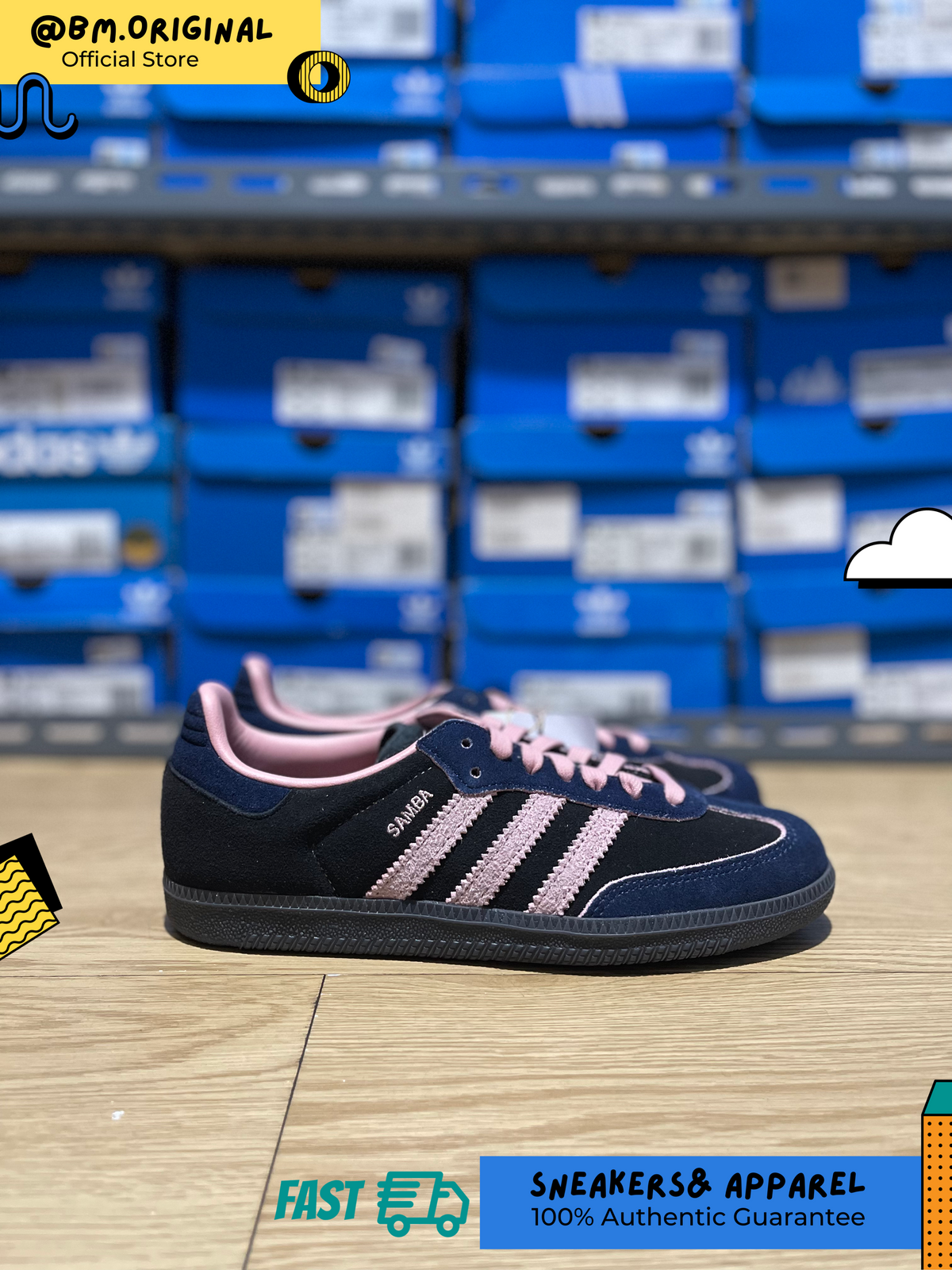 Adidas Samba OG Core Black Wonder Mauve Night Indigo JI2679