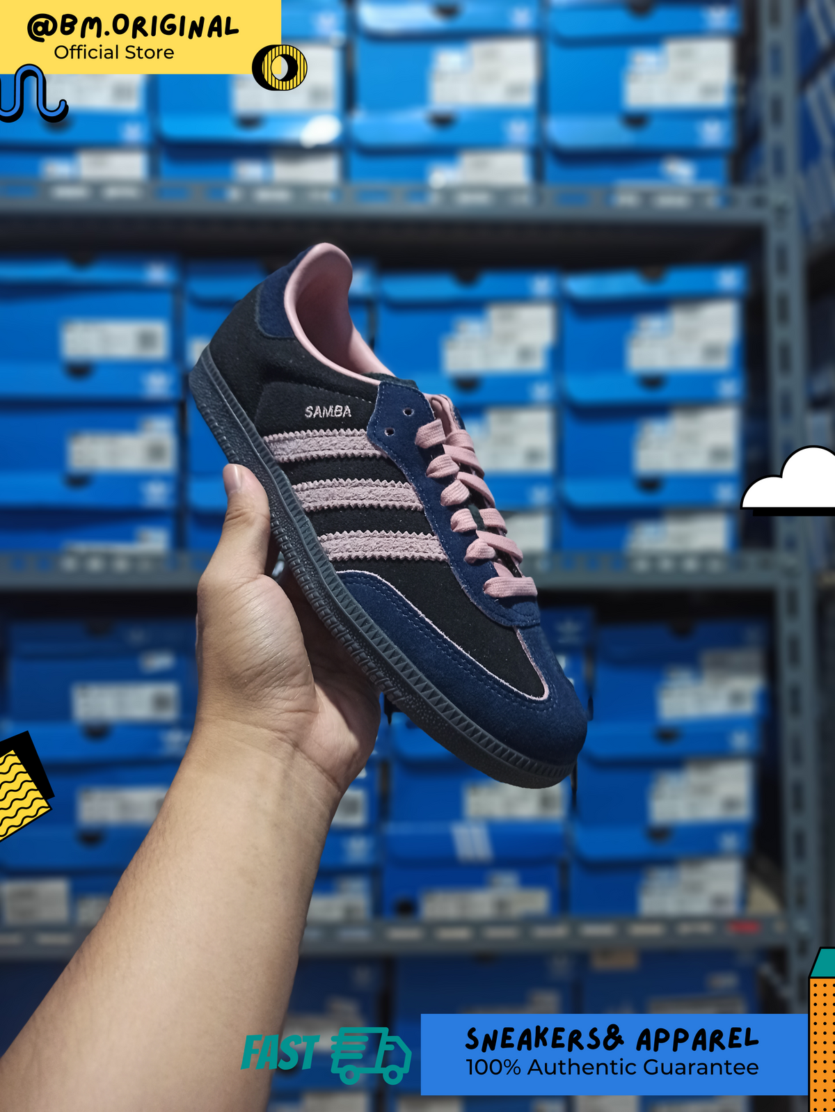 Adidas Samba OG Core Black Wonder Mauve Night Indigo JI2679
