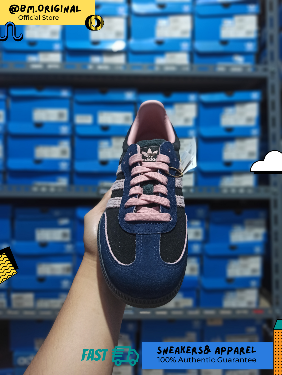 Adidas Samba OG Core Black Wonder Mauve Night Indigo JI2679
