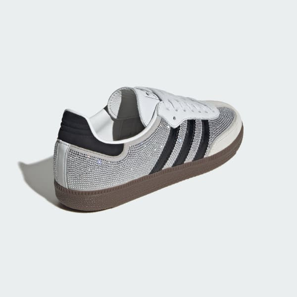 Adidas Samba OG Crystal White Core White Silver Metallic IH9055