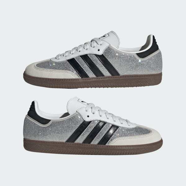 Adidas Samba OG Crystal White Core White Silver Metallic IH9055