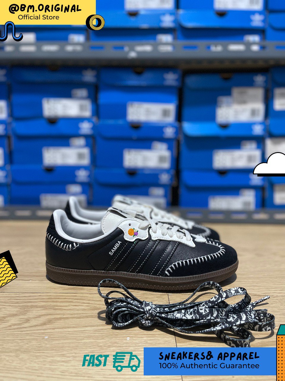Adidas Samba OG Día de Muertos Pack Core Black Off White Grey Six JI3932
