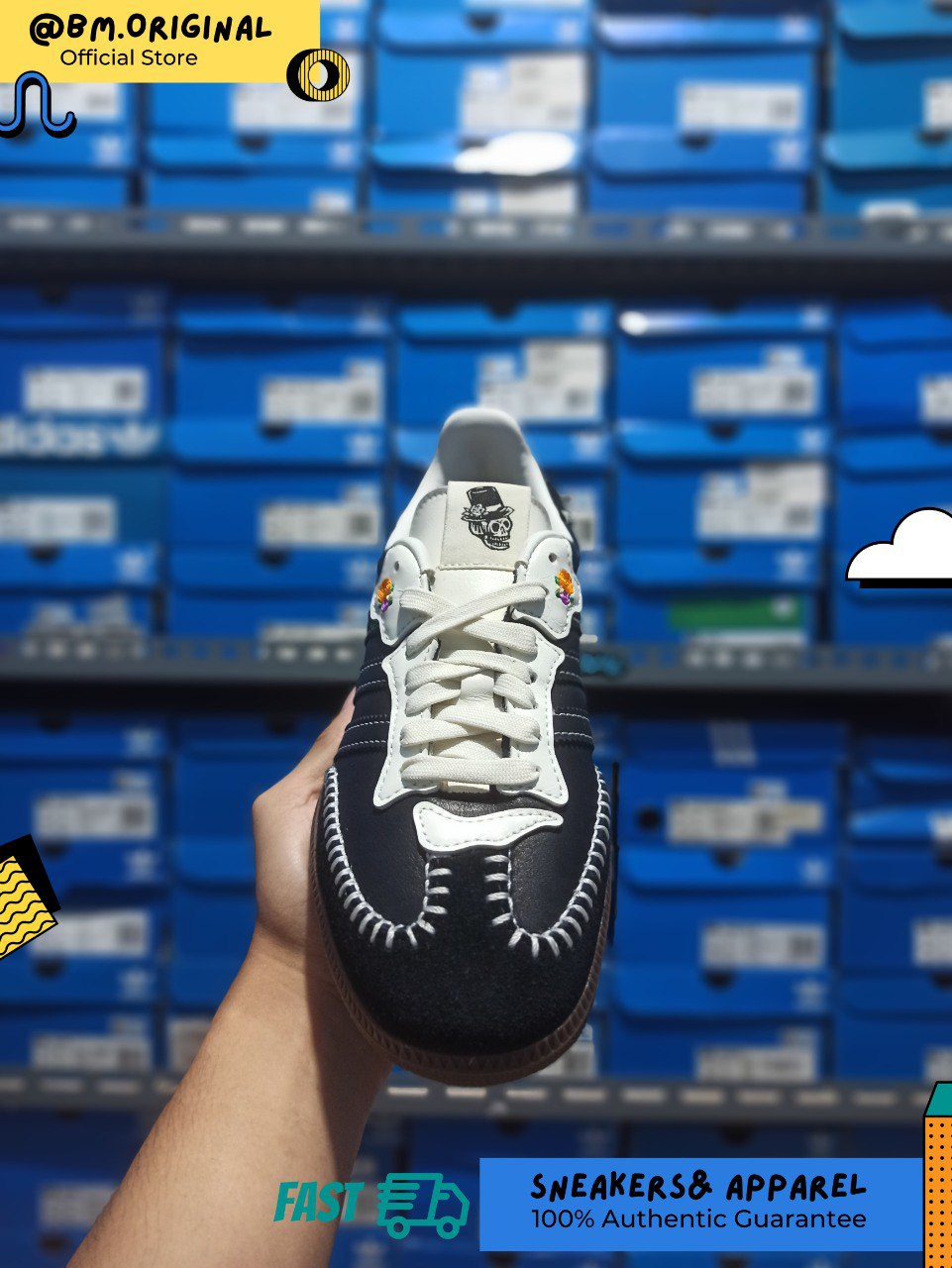Adidas Samba OG Día de Muertos Pack Core Black Off White Grey Six JI3932