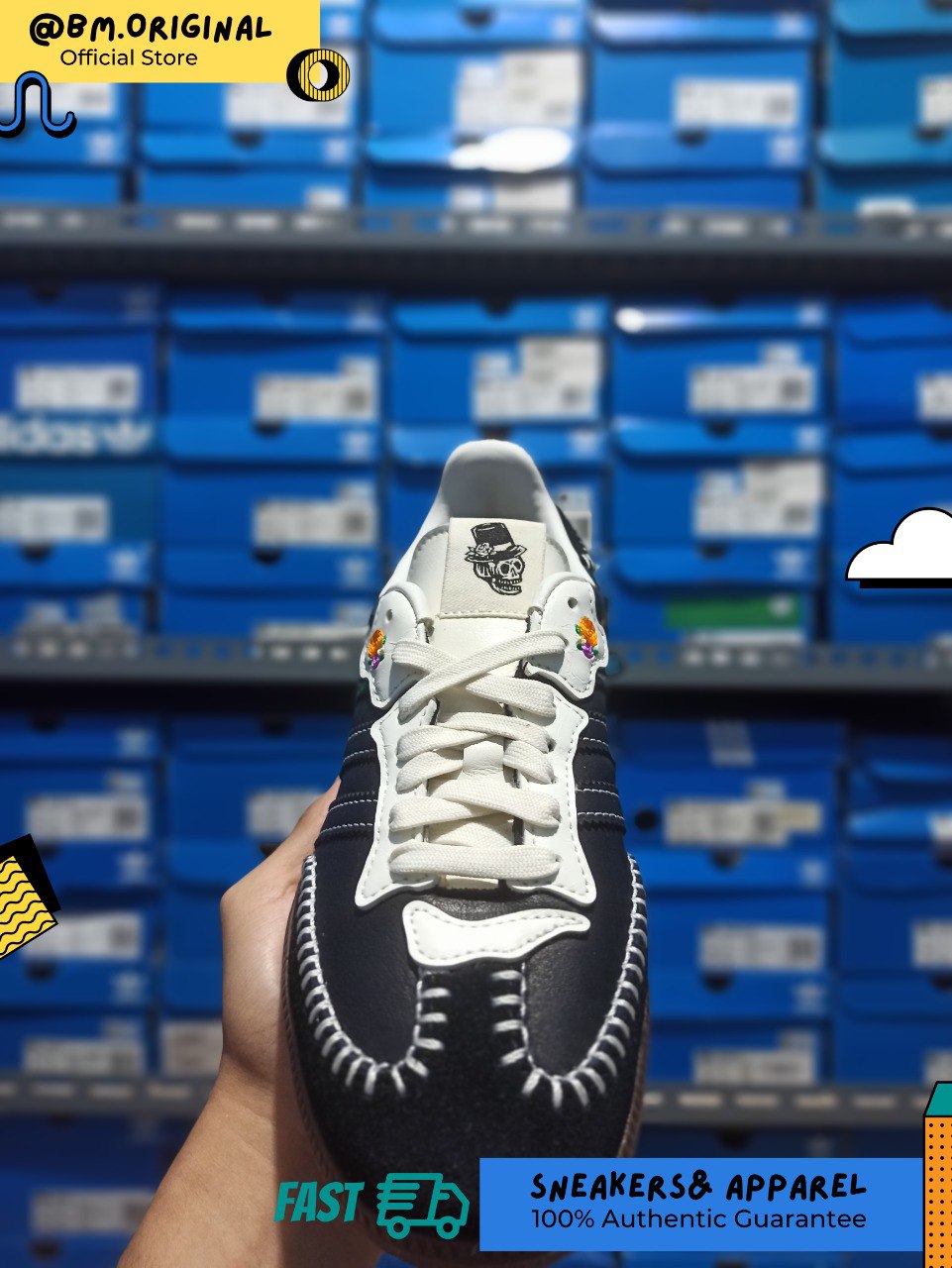 Adidas Samba OG Día de Muertos Pack Core Black Off White Grey Six JI3932