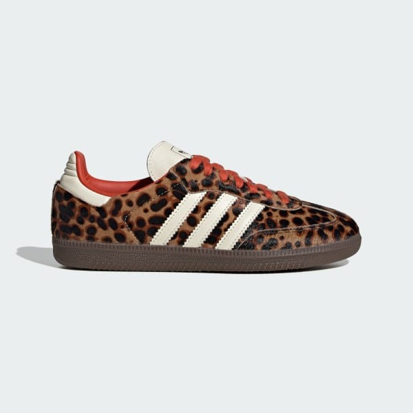 Adidas Samba OG Leopard Core Black Preloved Red Cream White JI2734