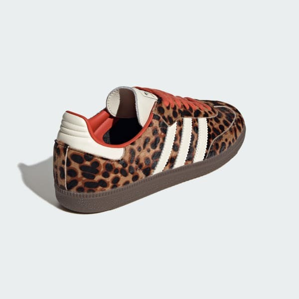 Adidas Samba OG Leopard Core Black Preloved Red Cream White JI2734