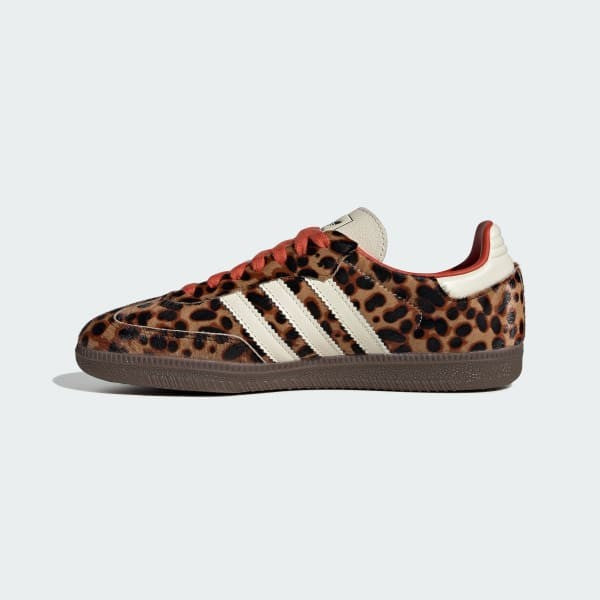 Adidas Samba OG Leopard Core Black Preloved Red Cream White JI2734