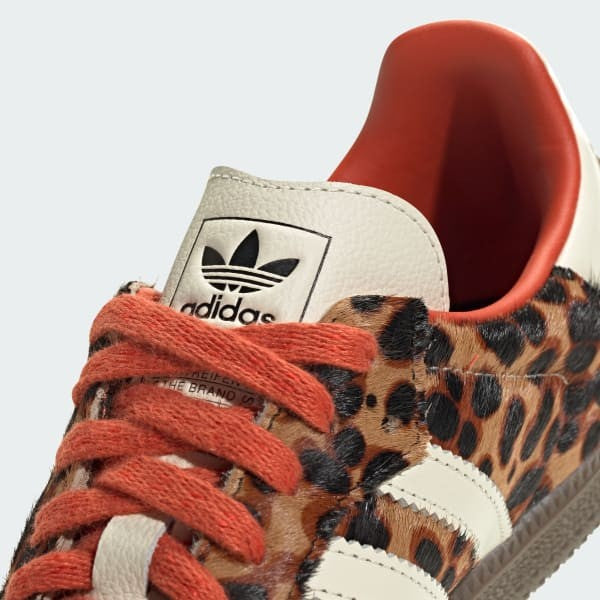 Adidas Samba OG Leopard Core Black Preloved Red Cream White JI2734