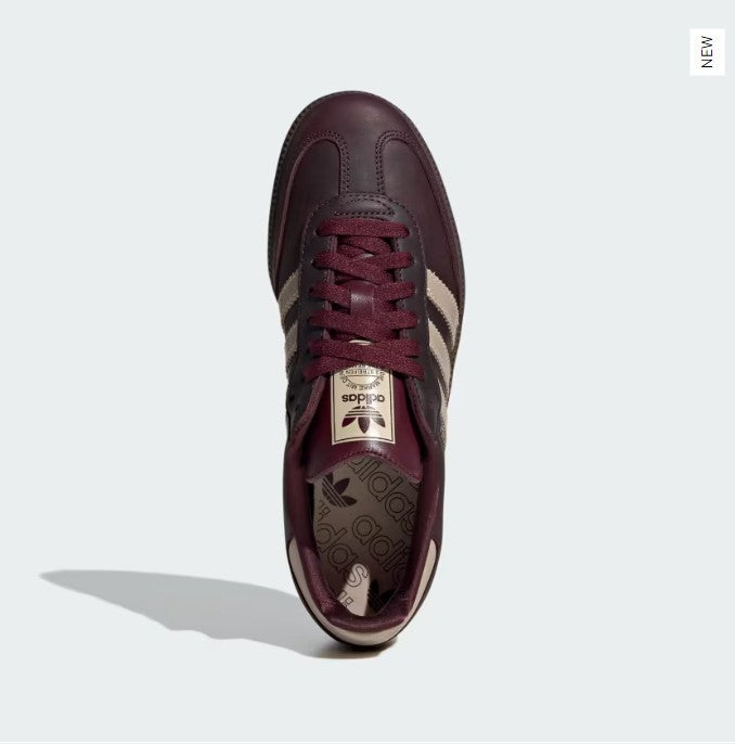 Adidas Samba OG Maroon Crystal Sand Gold Metallic IF7004