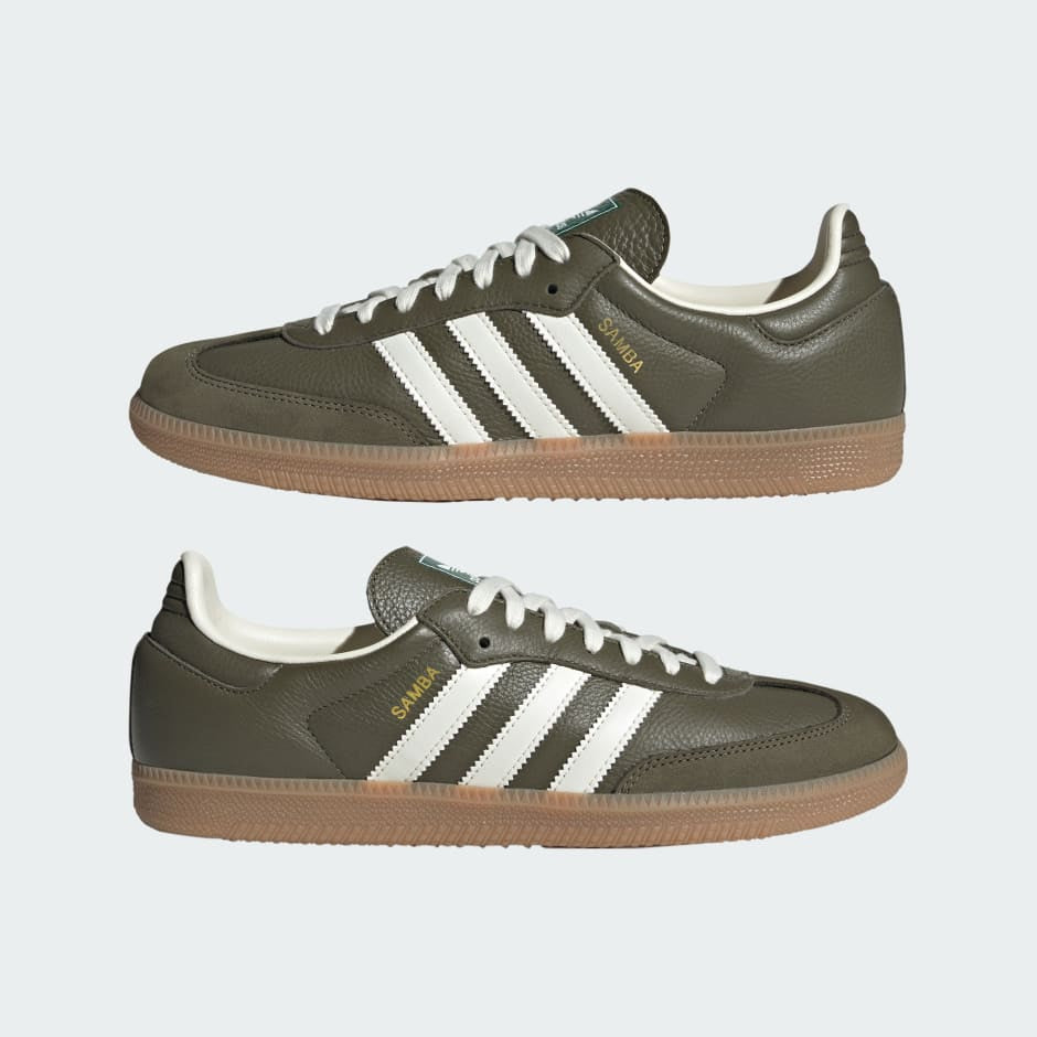 Adidas Samba OG Medium Dark Khaki Off White Gum JR0890