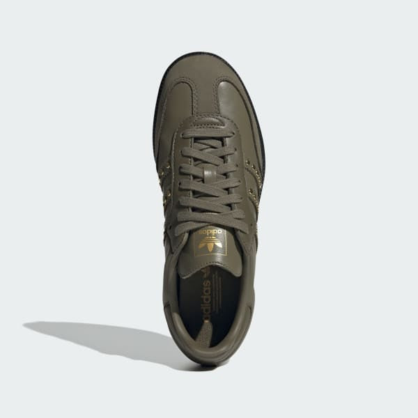Adidas Samba OG Medium Dark Khaki Olive Strata Core Black JR8870