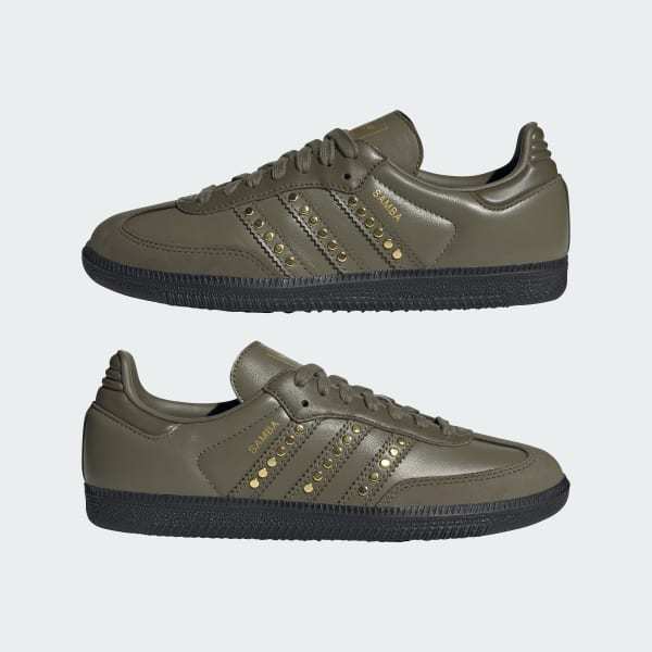Adidas Samba OG Medium Dark Khaki Olive Strata Core Black JR8870