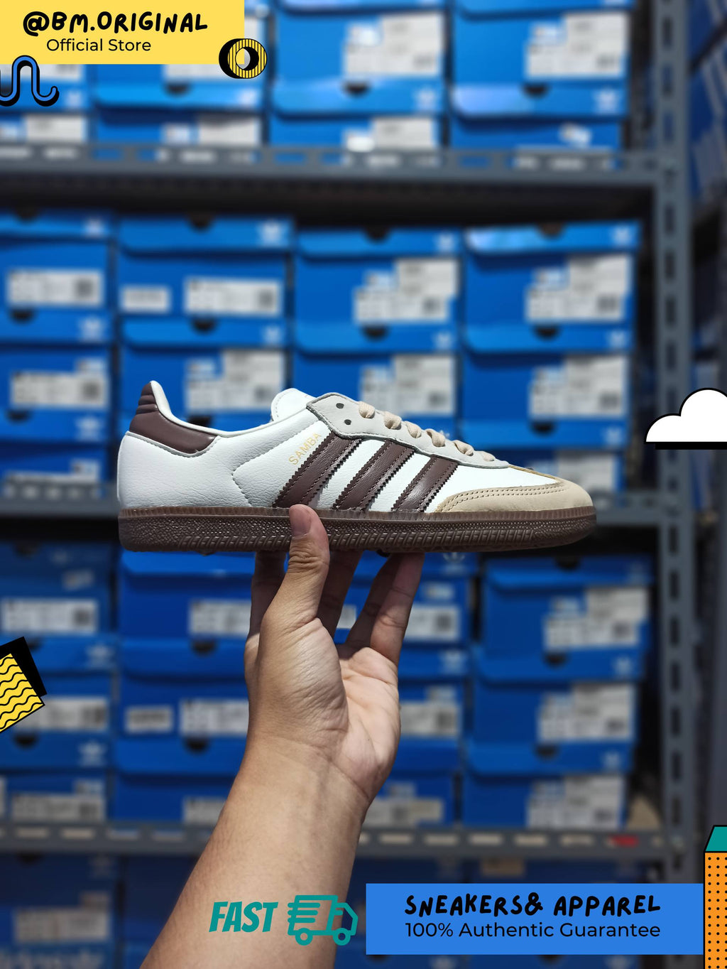Adidas Samba OG Off White Earth Strata Gum JR8842