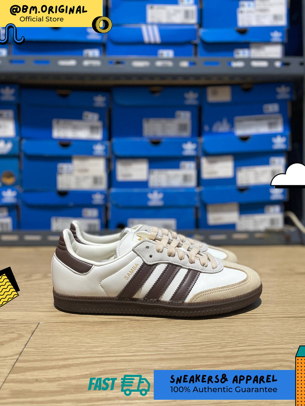 Adidas Samba OG Off White Earth Strata Gum JR8842