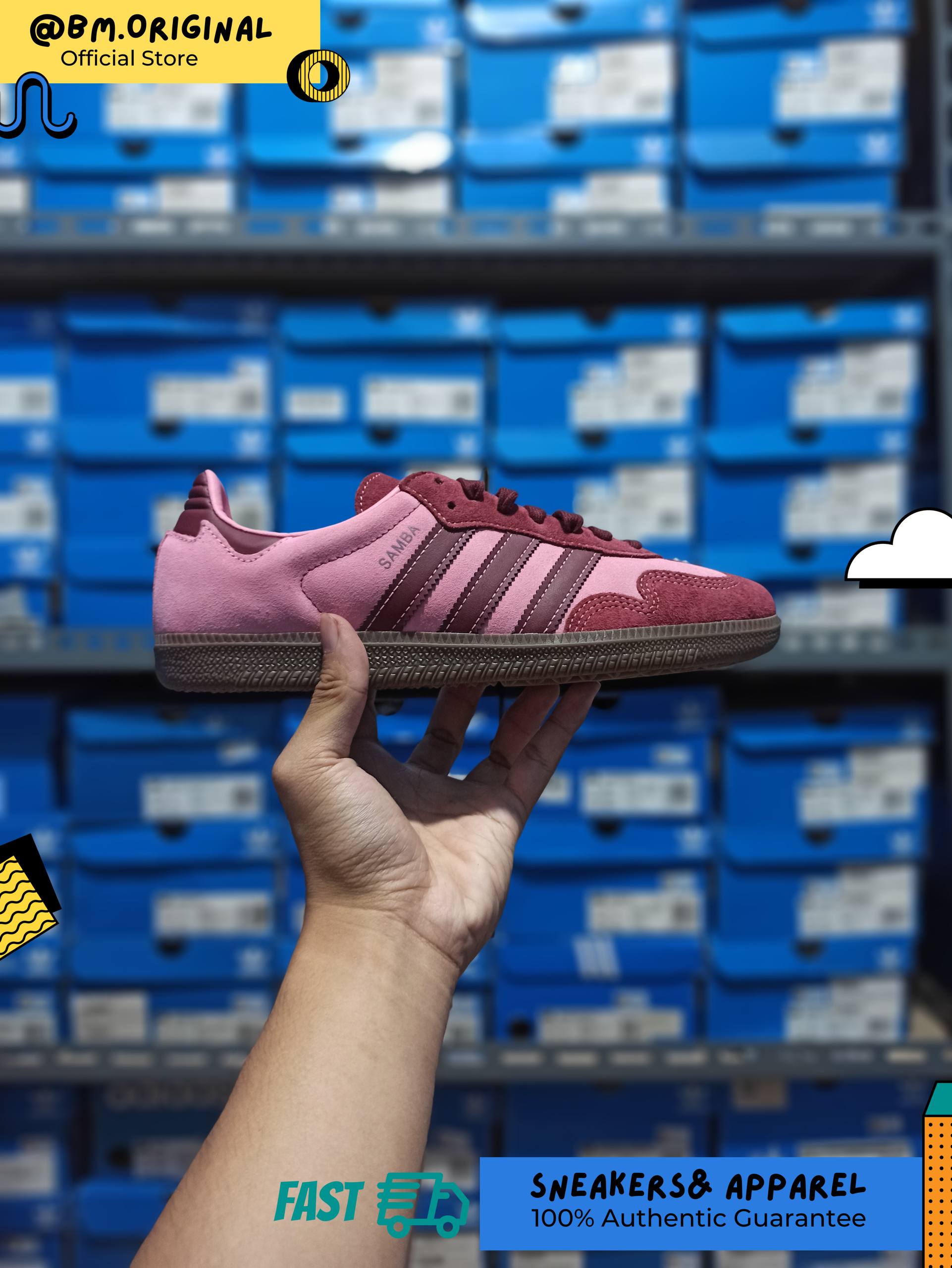 Adidas Samba OG Pink Spark Shadow Red Gum IH6704
