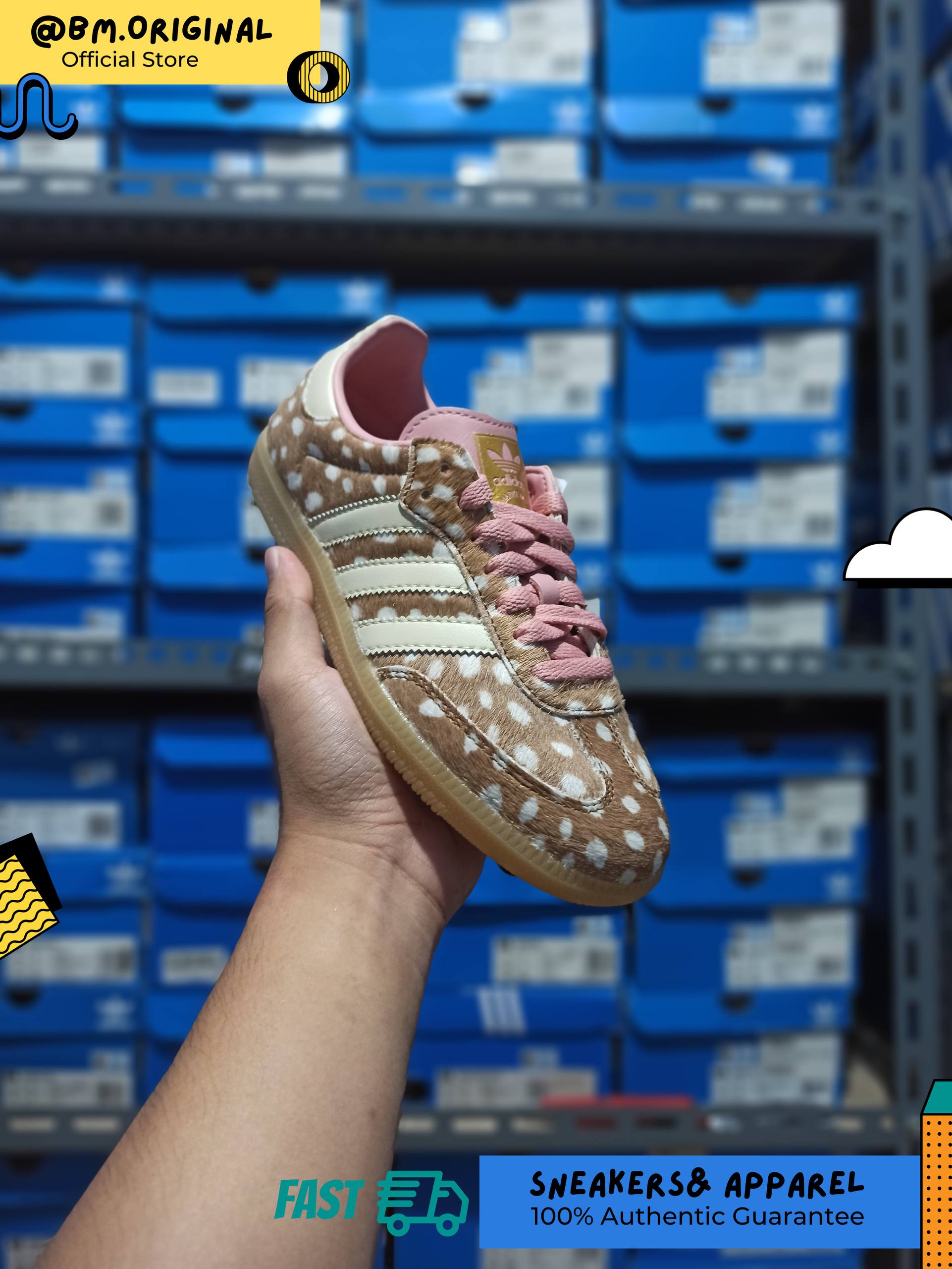 Adidas Samba OG Pony HAIR Brown Desert Warm Vanilla Wonder Mauve KJ7447