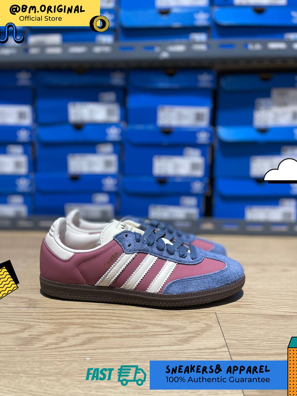 Adidas Samba OG Preloved Crimson Cream White Preloved Ink IG1969