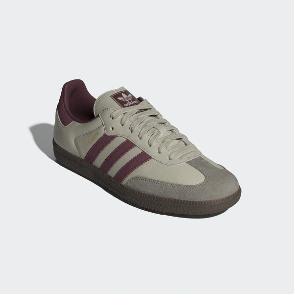 Adidas Samba OG Putty Grey Maroon Gold Metallic ID1482