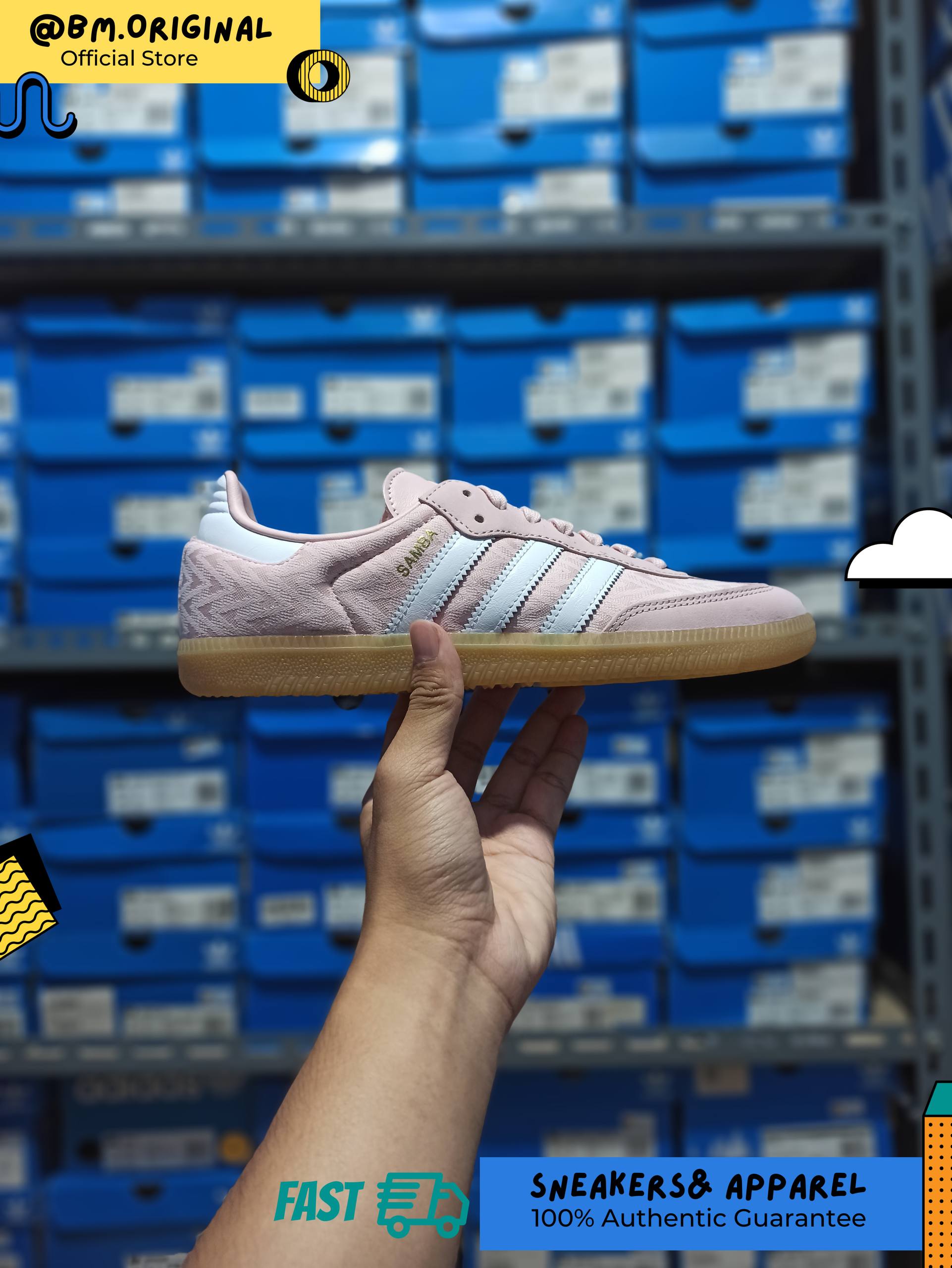Adidas Samba OG Sandy Pink Cloud White Gold Metallic IH3977