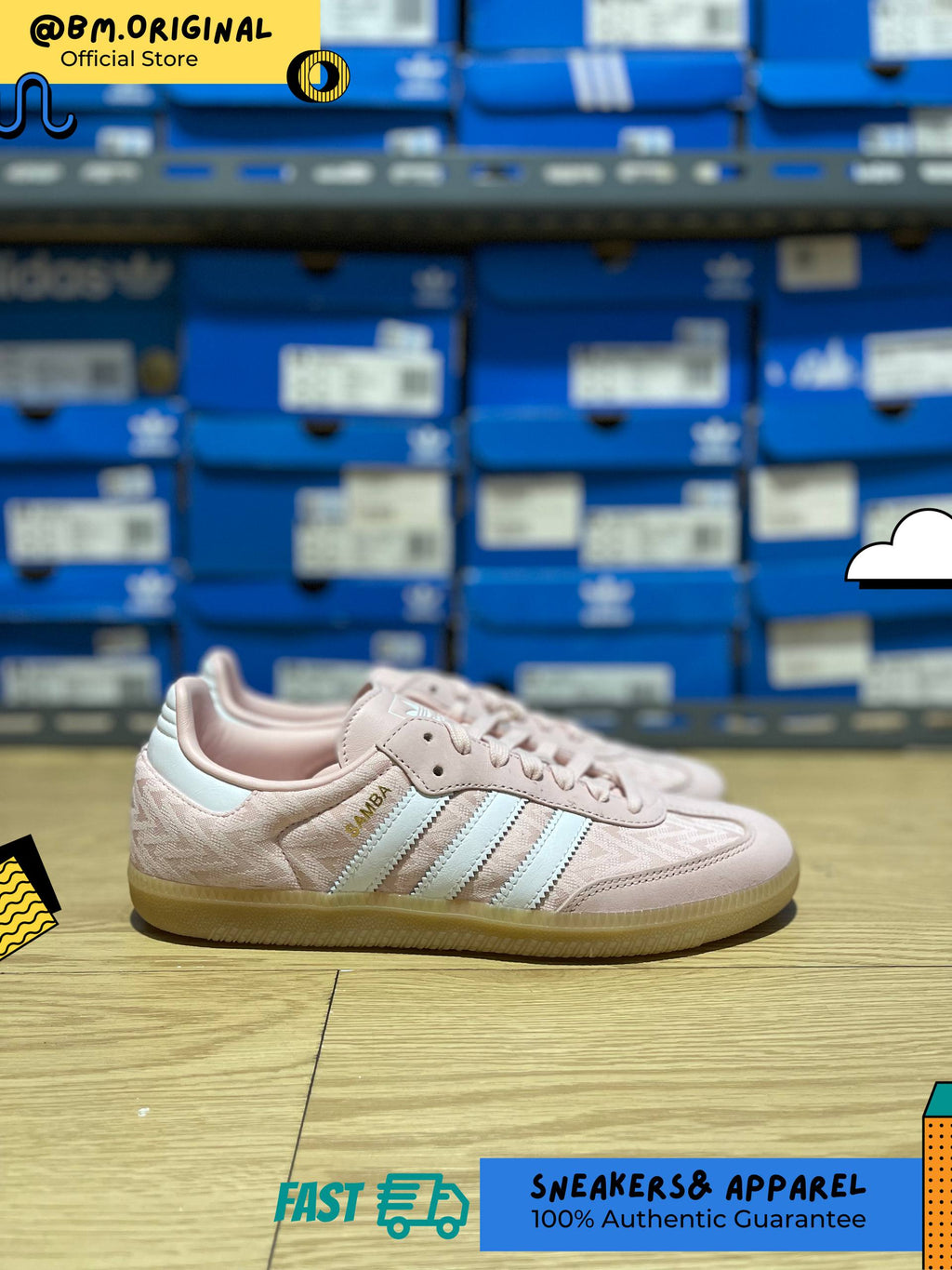 Adidas Samba OG Sandy Pink Cloud White Gold Metallic IH3977
