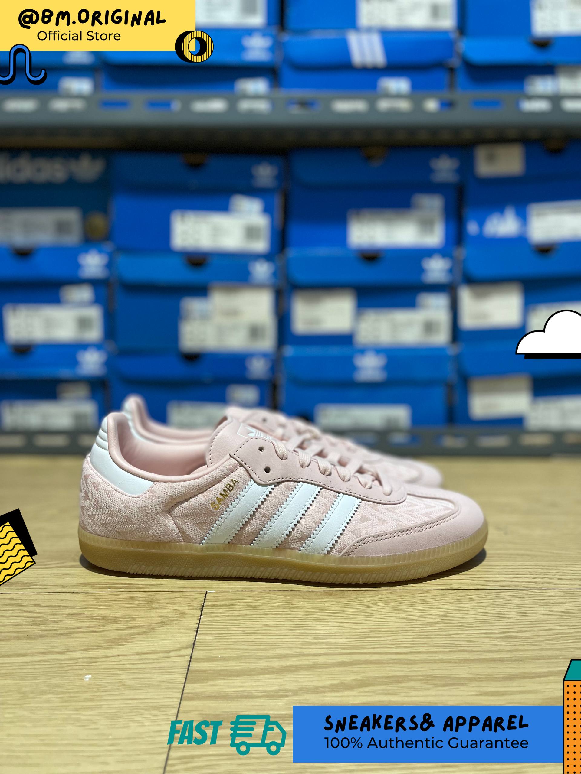 Adidas Samba OG Sandy Pink Cloud White Gold Metallic IH3977