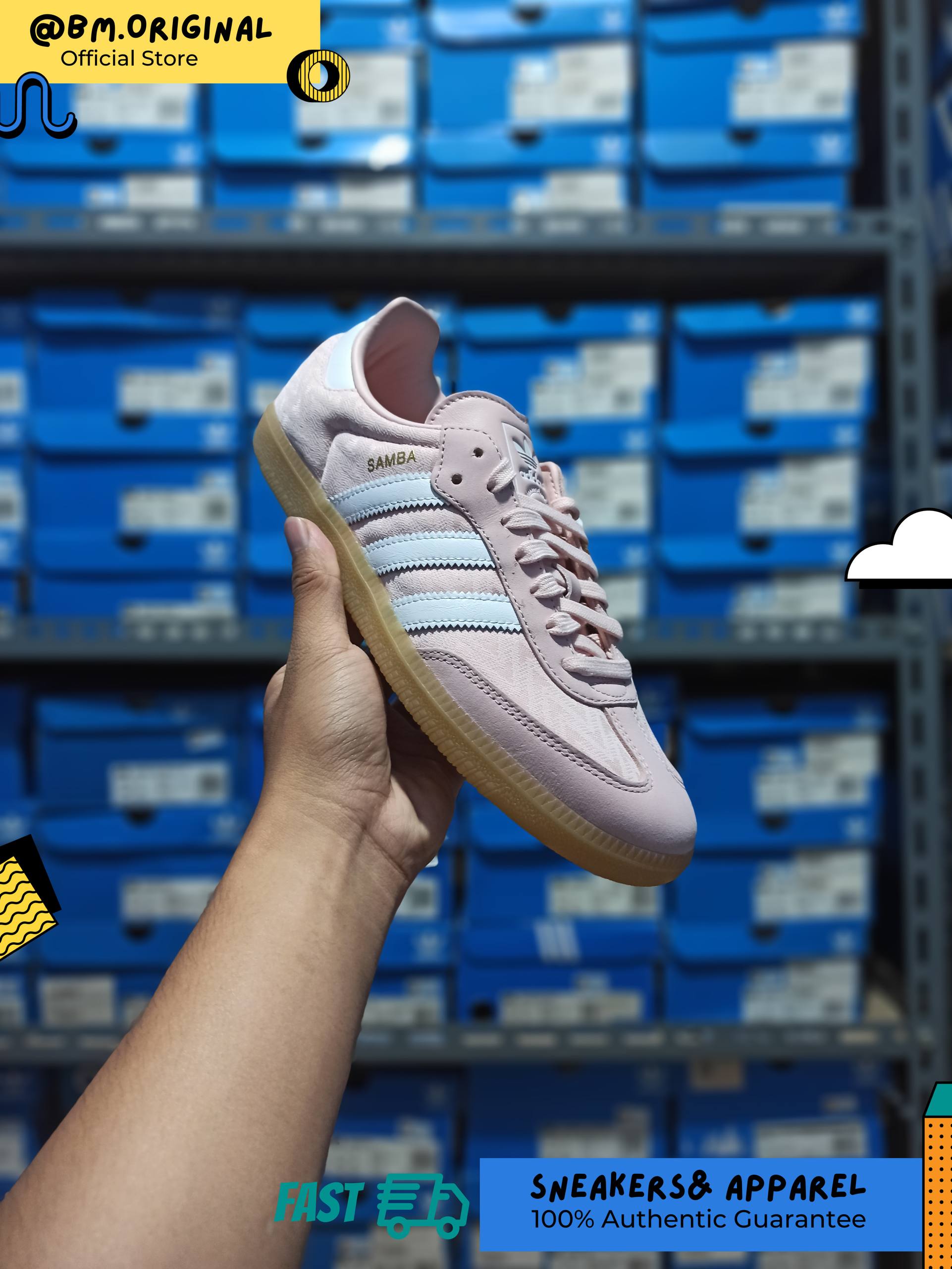 Adidas Samba OG Sandy Pink Cloud White Gold Metallic IH3977