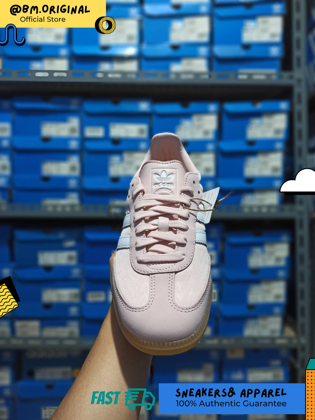 Adidas Samba OG Sandy Pink Cloud White Gold Metallic IH3977