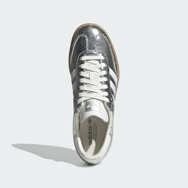 Adidas Samba OG Silver Metallic Cloud White Core White JR0035