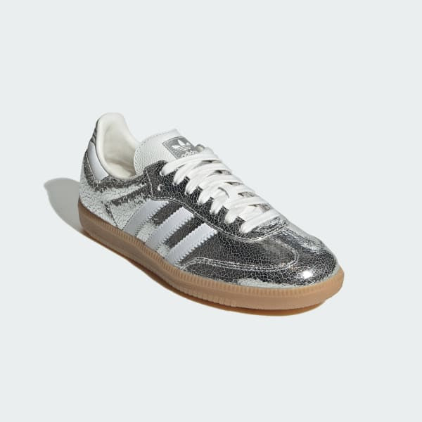 Adidas Samba OG Silver Metallic Cloud White Core White JR0035