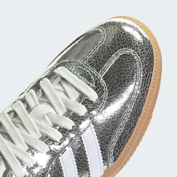 Adidas Samba OG Silver Metallic Cloud White Core White JR0035