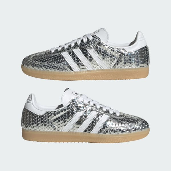 Adidas Samba OG Silver Metallic Cloud White Gum IH9016