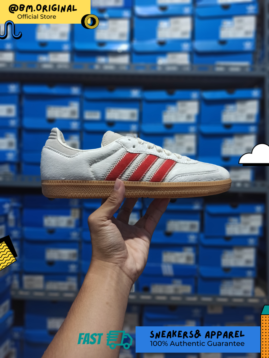 Adidas Samba OG Wonder Beige Cream White Better Scarlet JS3935