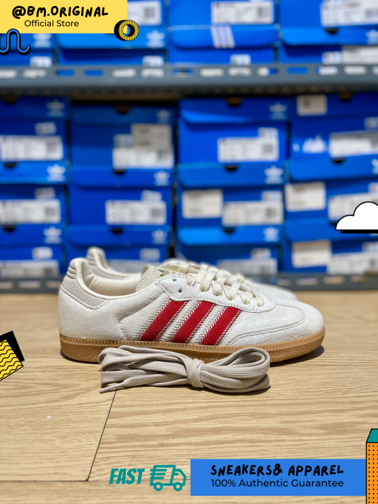 Adidas Samba OG Wonder Beige Cream White Better Scarlet JS3935