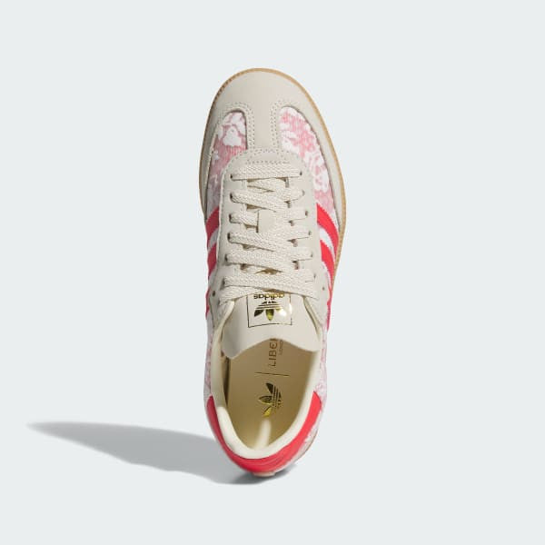 Adidas Samba OG x Liberty London Cloud White Cream White Better Scarlet JR8841
