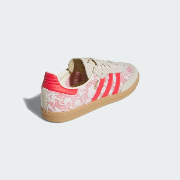Adidas Samba OG x Liberty London Cloud White Cream White Better Scarlet JR8841