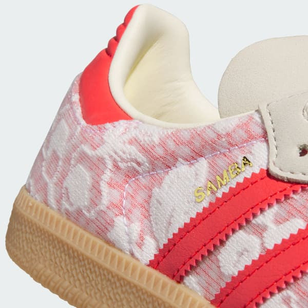 Adidas Samba OG x Liberty London Cloud White Cream White Better Scarlet JR8841