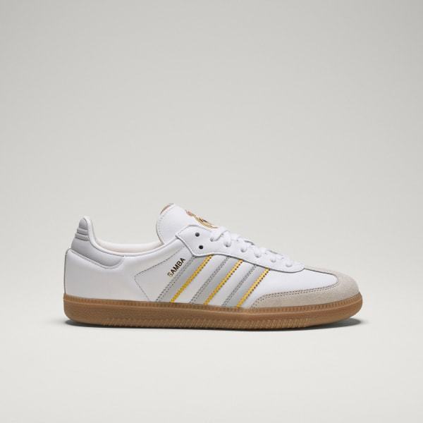 Adidas Samba Real Madrid Cloud White Light Solid Grey Gum JQ4038
