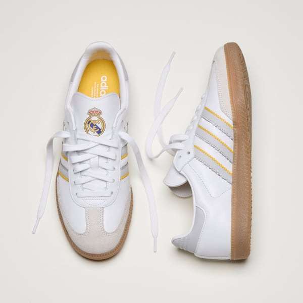 Adidas Samba Real Madrid Cloud White Light Solid Grey Gum JQ4038