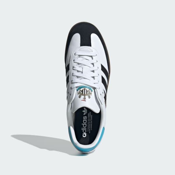 Adidas Samba x Newcastle United FC Cloud White Core Black Sky Rush JQ4044