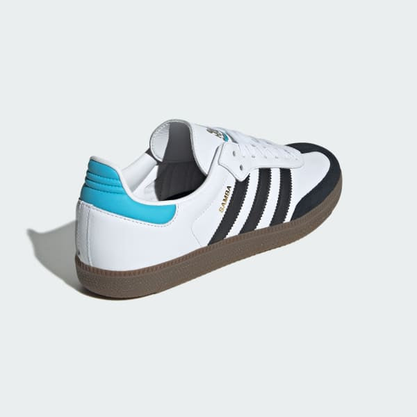 Adidas Samba x Newcastle United FC Cloud White Core Black Sky Rush JQ4044