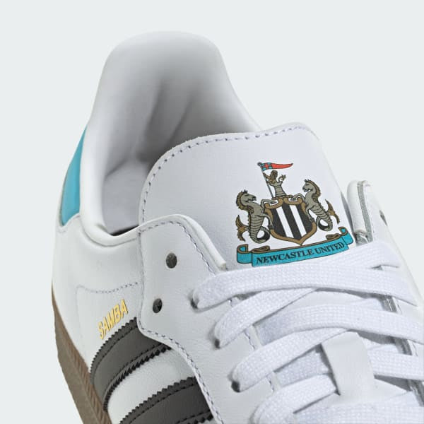 Adidas Samba x Newcastle United FC Cloud White Core Black Sky Rush JQ4044