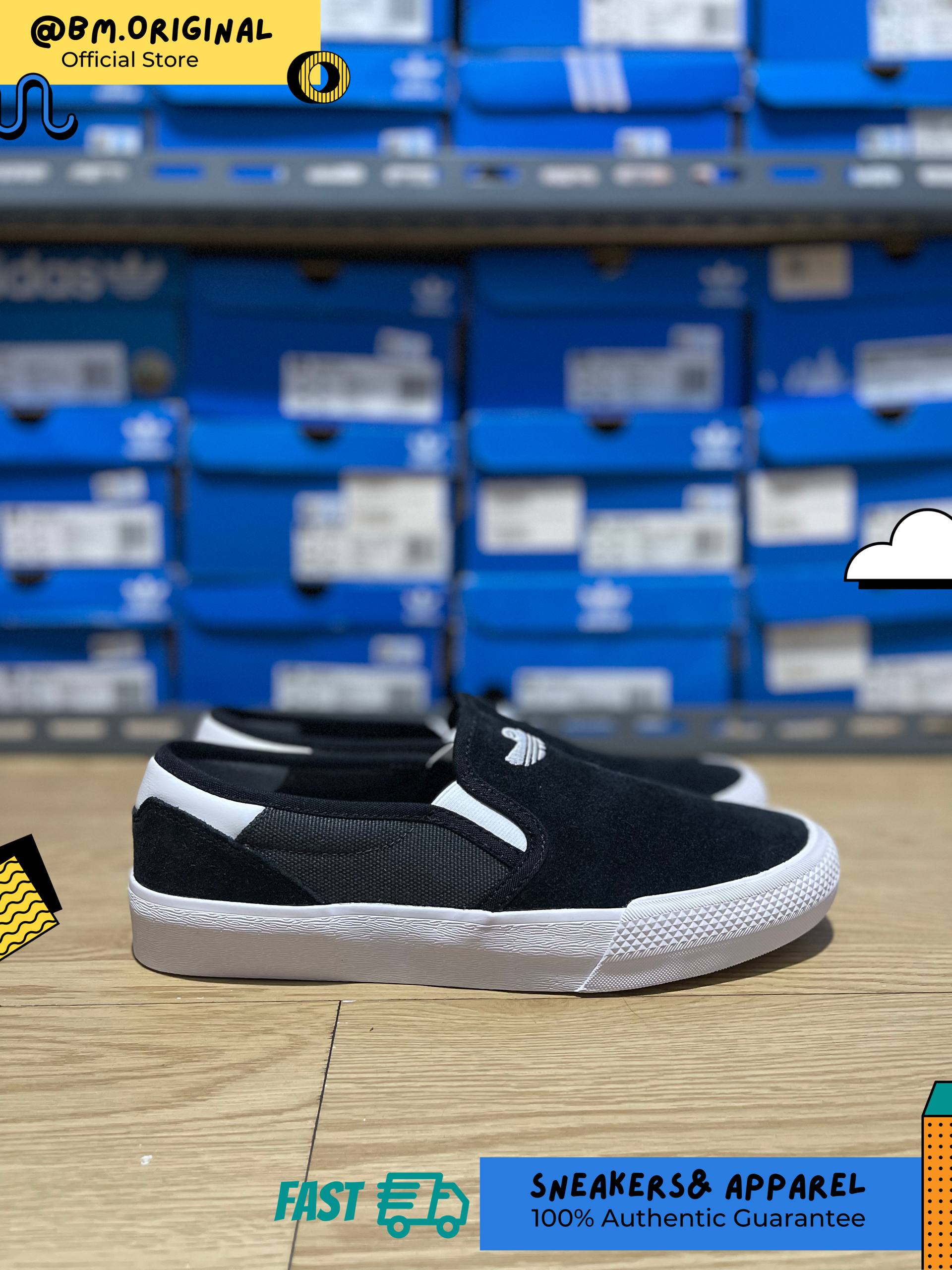 Adidas Skateboarding Shmoofoil Slip Core Black Grey Six White IG5268