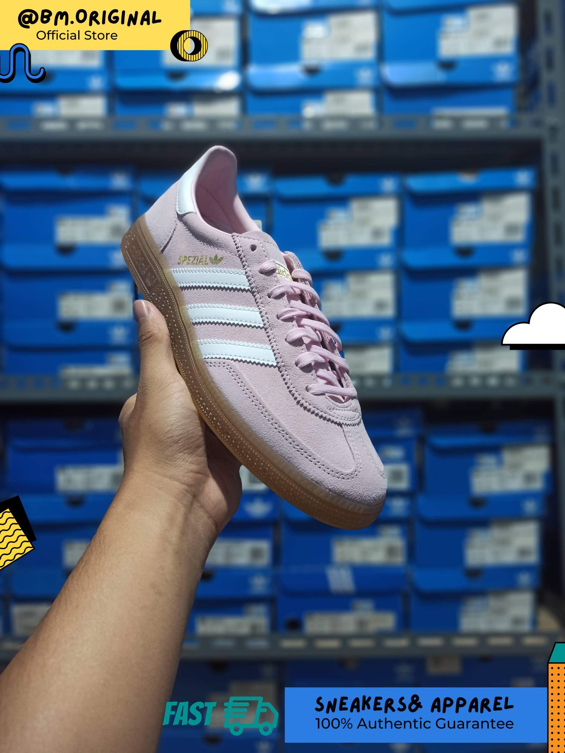 Adidas Spezial Handball Clear Pink Non Dyed Gum JR2109
