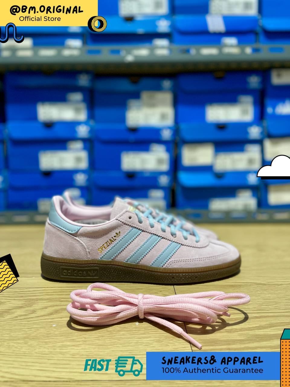 Adidas Spezial Handball Clear Pink Wonder Blue Gum JP7726